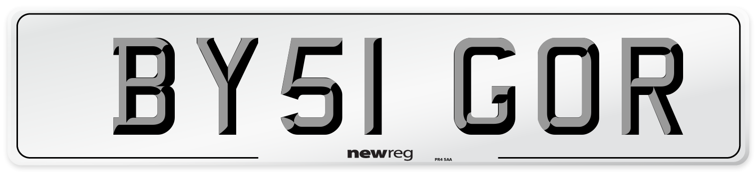 BY51 GOR Number Plate from New Reg
